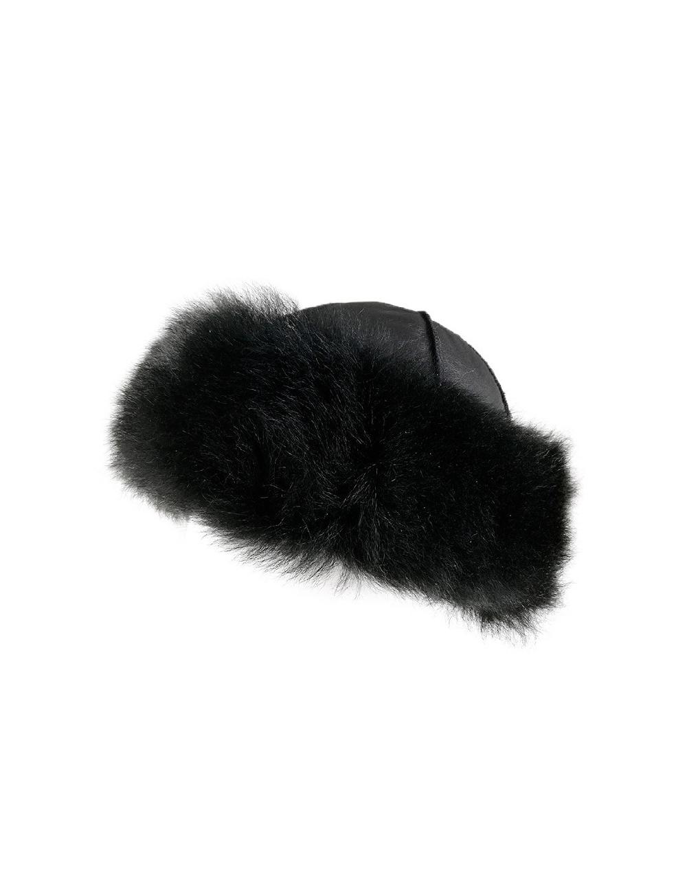 sombreros albero Sombrero Ruso Negro de Pelo de Cordero Auténtico