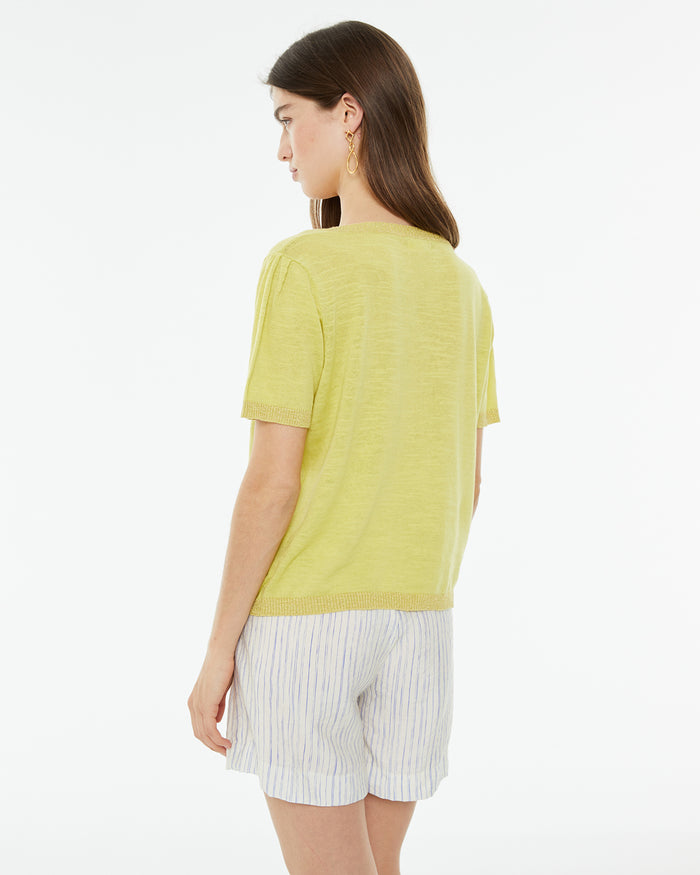 system action Jersey cuello pico de manga corta con detalle tira escote Oferta exclusiva