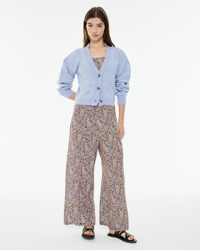 system action Jersey de mujer escote pico cierre triple botón delantero Ofertas de temporada