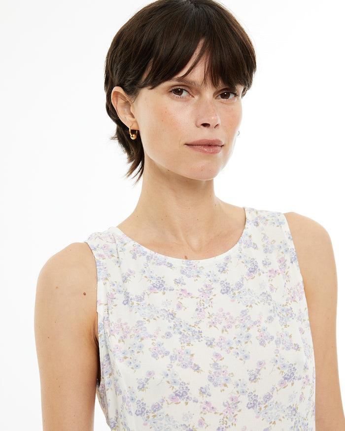 system action Vestido corto estampado floral costadillos en cuerpo Grandes ahorros