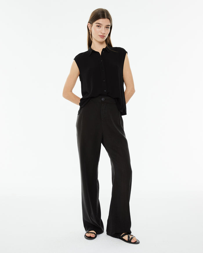 system action Camisa fluida oversize sin mangas Rebajas de fábrica