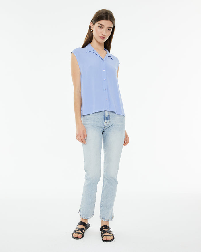 system action Camisa fluida oversize sin mangas Los más vendidos