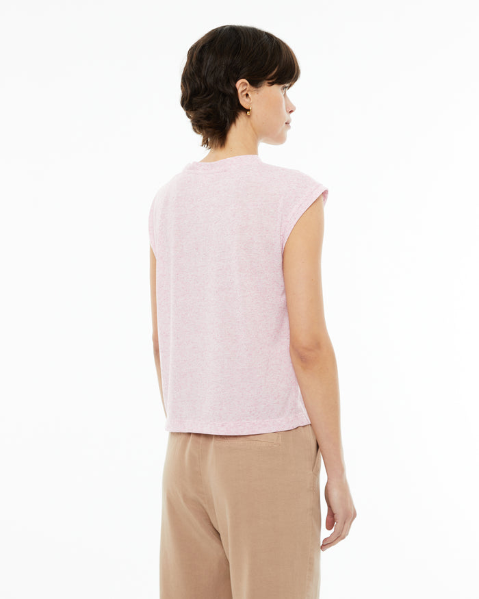 system action Camiseta lino efecto vigoré con tejido flamé Oferta especial