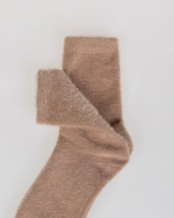 system action Calcetines de pelo beige Liquidación