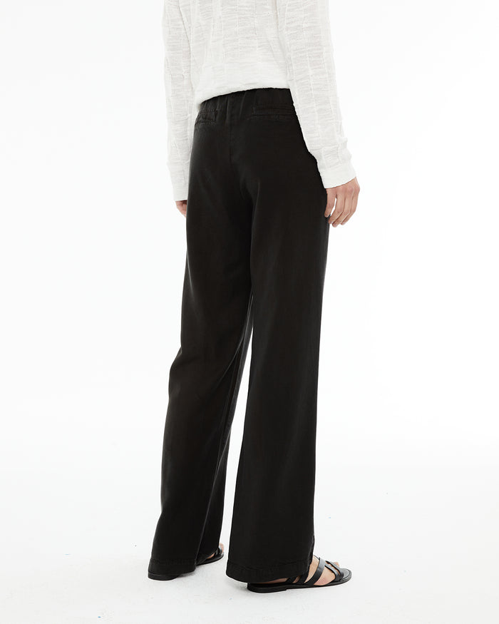 system action Pantalón ancho cupro con goma en cintura Rebajas top