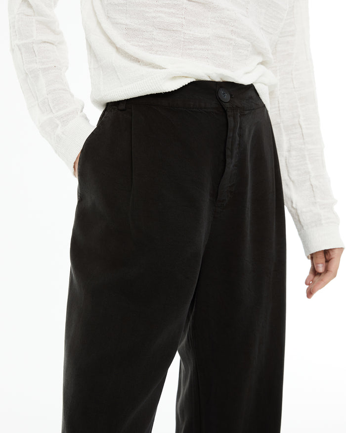 system action Pantalón ancho cupro con goma en cintura Rebajas top