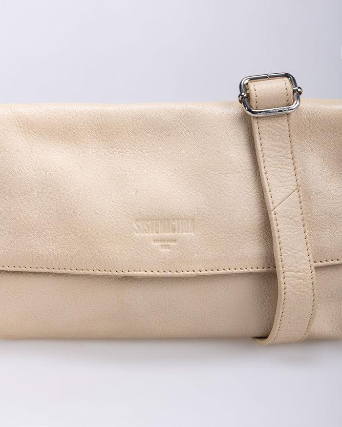 system action Bolso piel pequeño doble compartimento estilo bandolera Tienda de fábrica