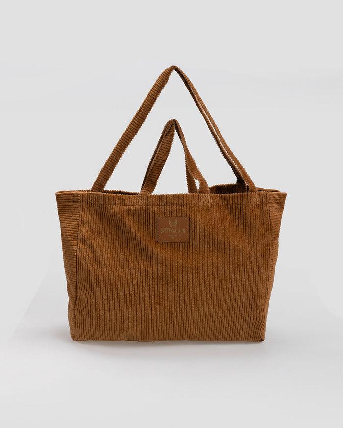 system action Bolso shopper de pana volumen rectangular