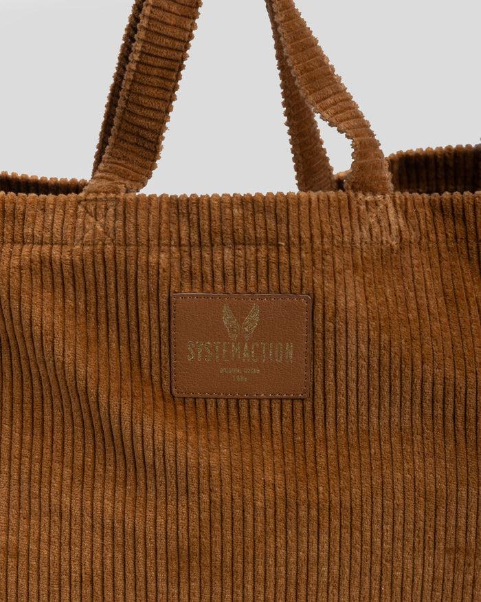 system action Bolso shopper de pana volumen rectangular En oferta