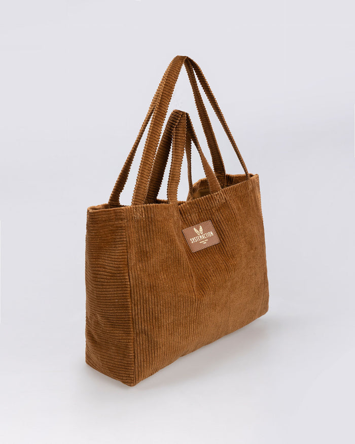 system action Bolso shopper de pana volumen rectangular En oferta