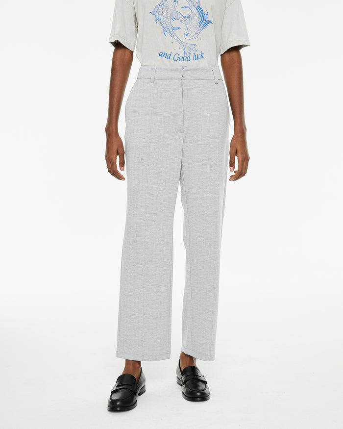 system action Pantalón tejido jacquard confort de tiro medio Rebajas de fin de temporada