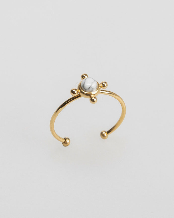 system action Anillo fino color oro piedra color Oferta especial de fábrica