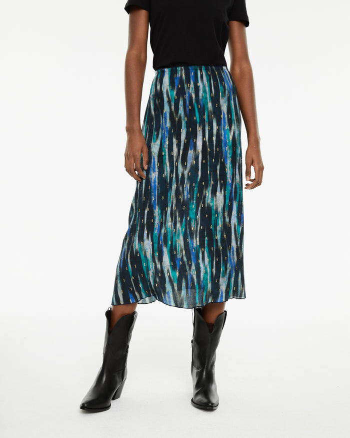 system action Falda midi estampada con detalles de lurex Los más vendidos