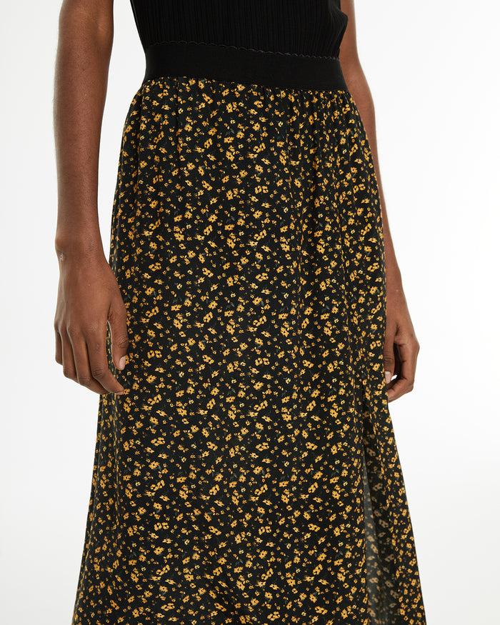 system action Falda midi evasé estampado floral Rebajas top