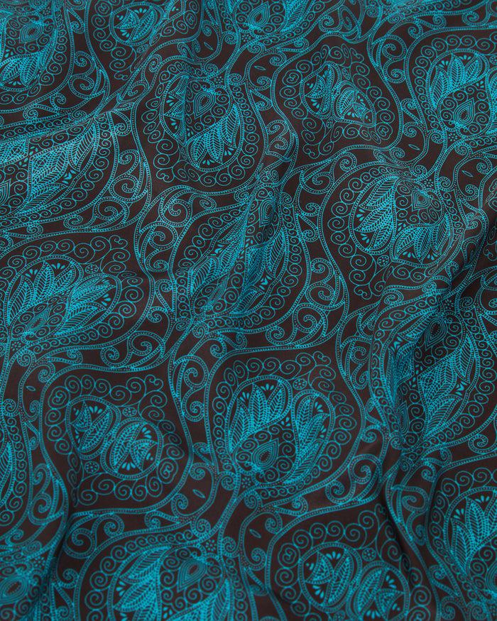 system action Pañuelo cuadrado satinado print bandana azul Solo hoy