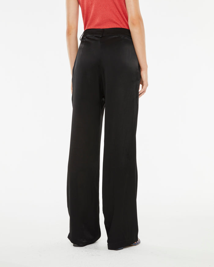system action Pantalón largo de viscosa con detalle pinzas delanteras Ventas relámpago