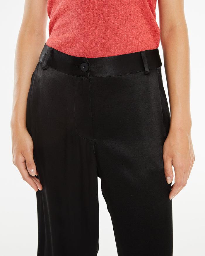 system action Pantalón largo de viscosa con detalle pinzas delanteras Ventas relámpago