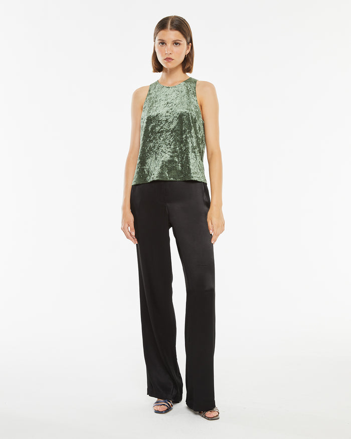 system action Top velvet cuello halter cierre lágrima Rebajas online