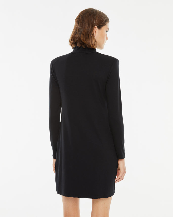 system action Vestido corto entallado con cuello perkins Rebajas top
