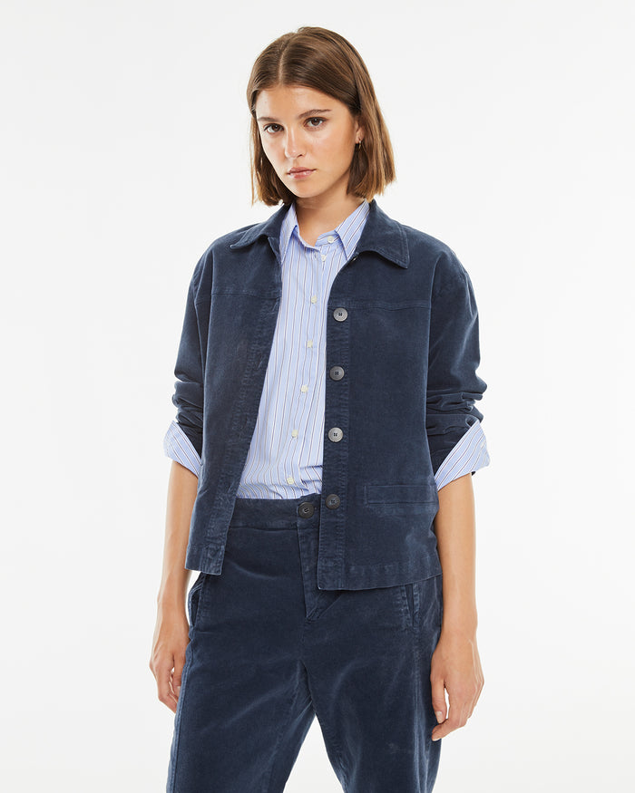 system action Chaqueta pana denim efecto lavado COMPRAR AHORA
