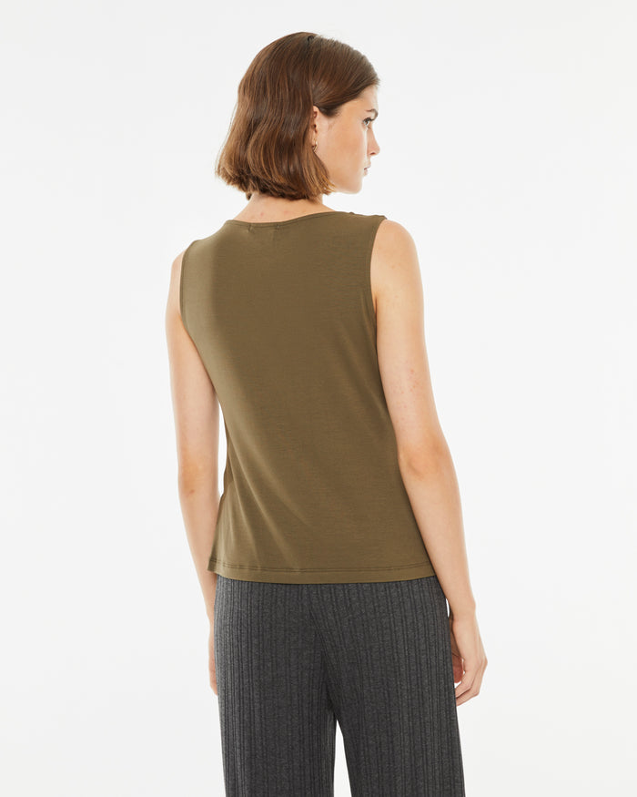 system action Top ajustado de canalé cut out Rebajas