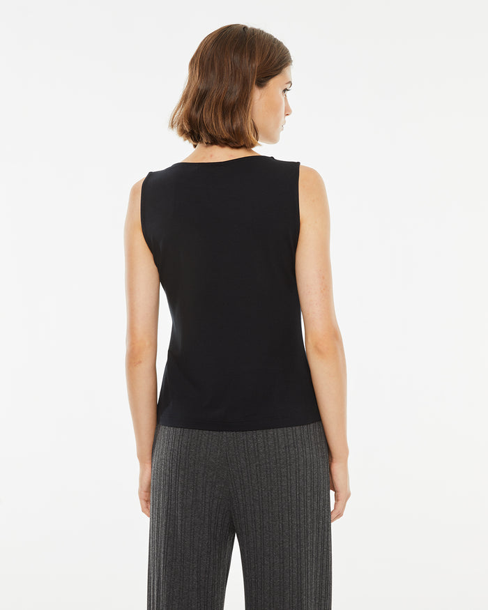 system action Top ajustado de canalé cut out Ofertas