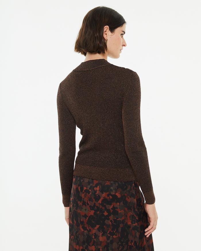 system action Jersey ajustado con brillo detalle cut out Descuentos del mes