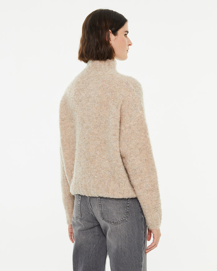 system action Jersey bouclé oversize cuello cisne Grandes ahorros