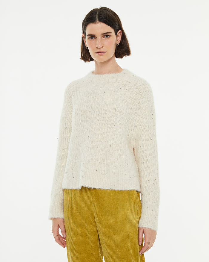 system action Jersey grueso tweed cuello perkins