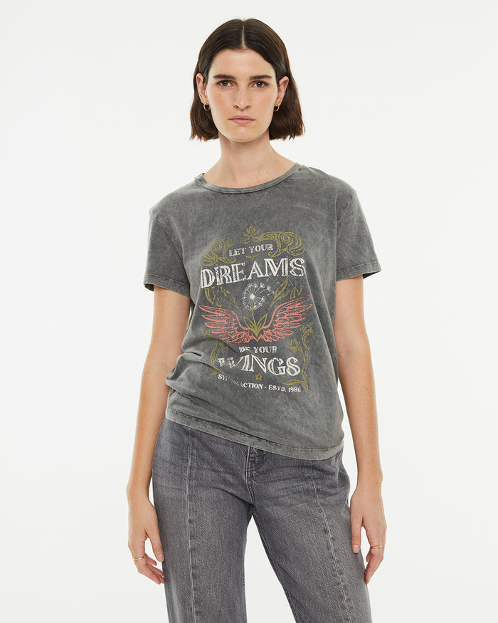 system action Camiseta oversize manga corta estampado alas