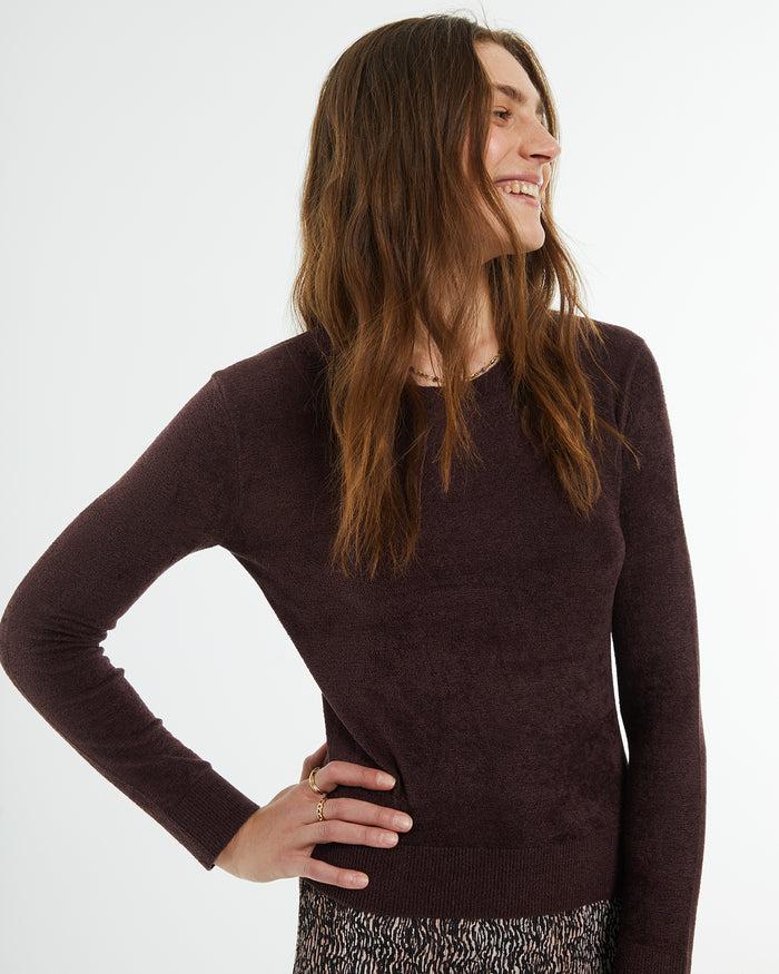 system action Jersey básico velour cuello redondo Rebajas online