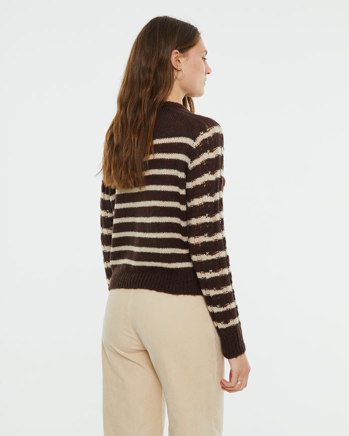 system action Jersey de lana con aranes y rayas Rebajas top