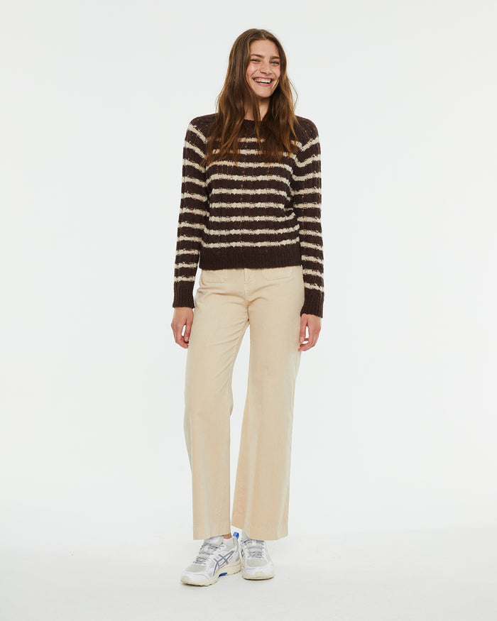 system action Jersey de lana con aranes y rayas Rebajas top