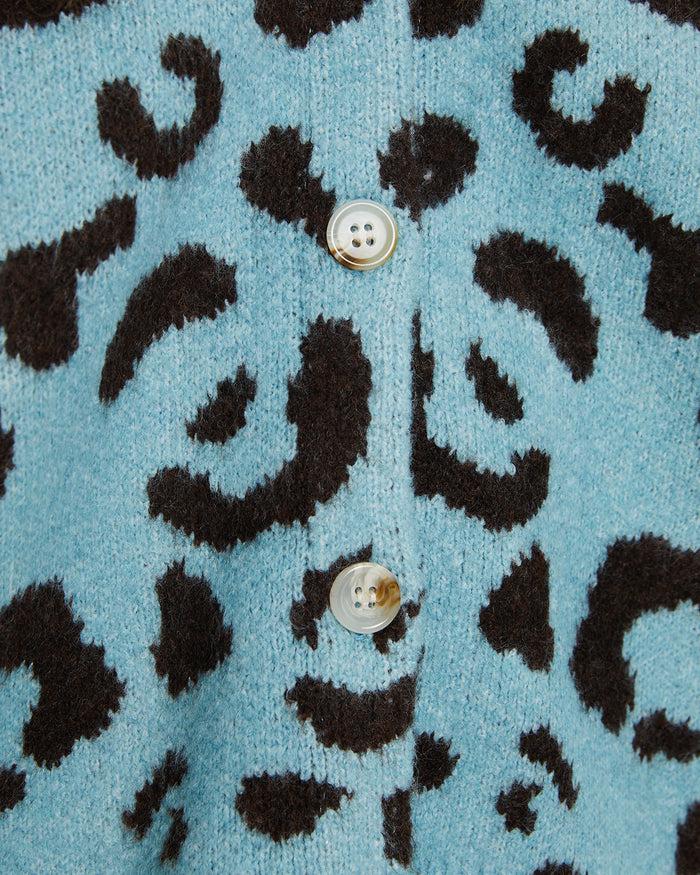 system action Cárdigan recto jacquard animal print Solo hoy