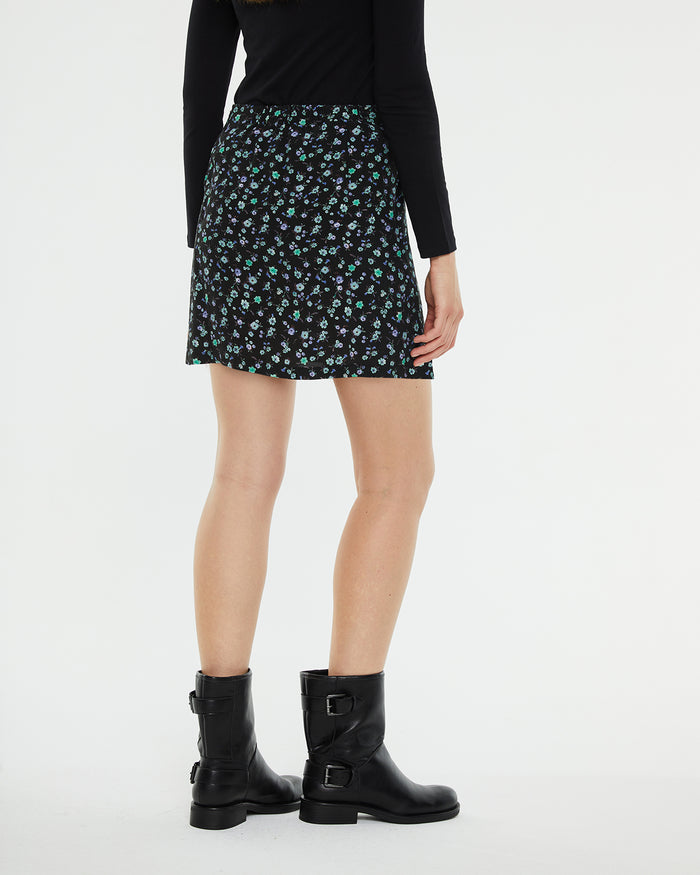 system action Minifalda estampado floral con abertura delantera Descuento por venta flash