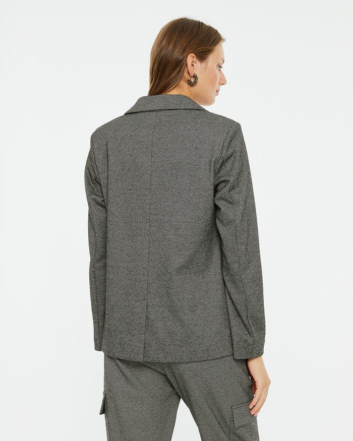 system action Americana recta jacquard con hombreras Tienda