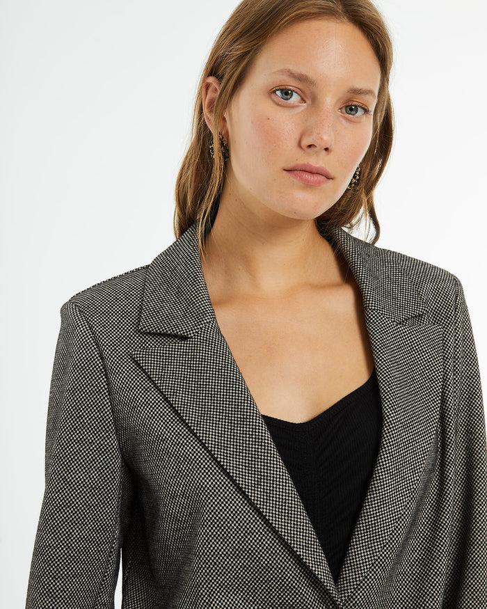 system action Americana recta jacquard con hombreras Tienda