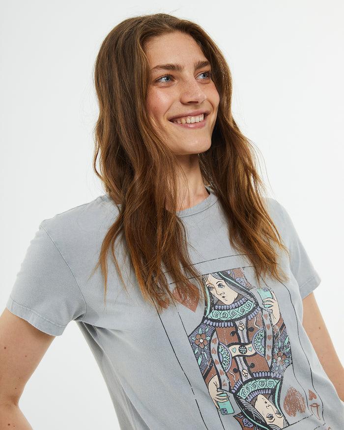 system action Camiseta manga corta estampado reina de corazones Precio de fábrica