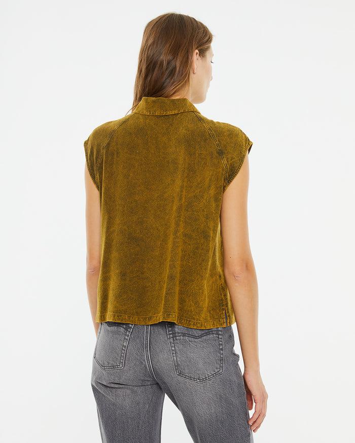 system action Camisa fluida oversize hombros caídos En oferta