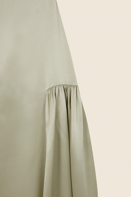 teresa helbig VESTIDO SEDA HALTER VERDE Liquidación