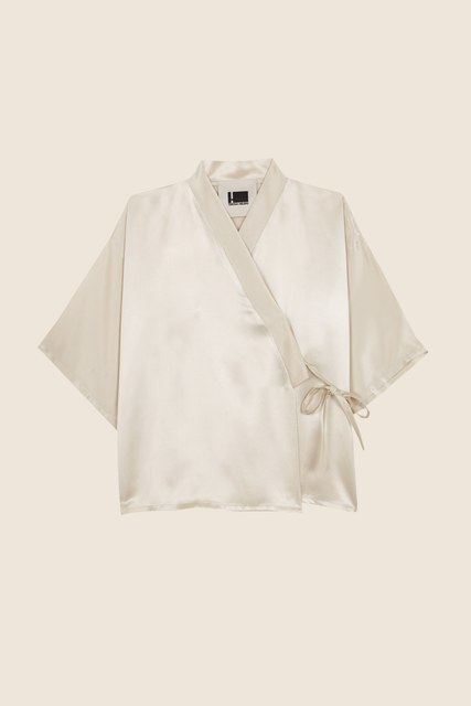 teresa helbig KIMONO PIJAMA CREMA Envío internacional gratuito