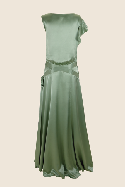 teresa helbig VESTIDO SEDA AÑOS VEINTE VERDE Tienda de fábrica