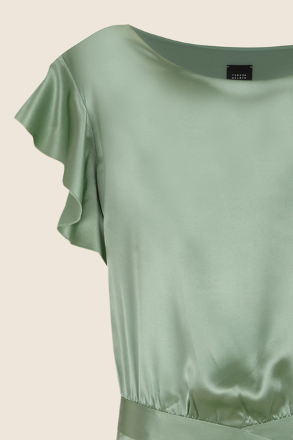 teresa helbig VESTIDO SEDA AÑOS VEINTE VERDE Tienda de fábrica