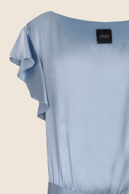 teresa helbig VESTIDO SEDA AÑOS VEINTE AZUL Oferta exclusiva