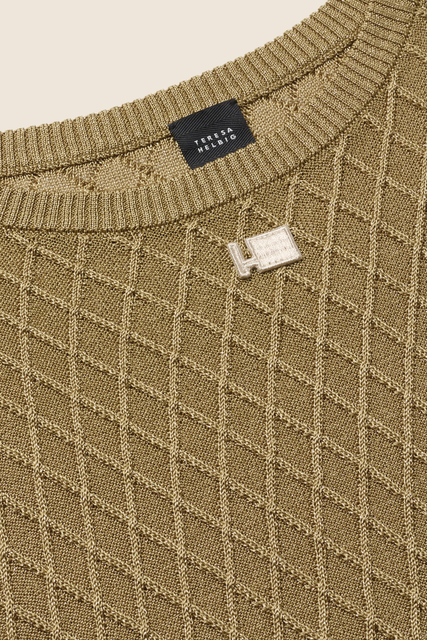 teresa helbig Jersey punto metálico dorado Rebajas