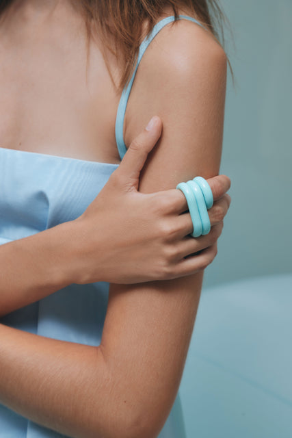 teresa helbig ANILLO PORCELANA DOBLE LIGHT BLUE Tienda