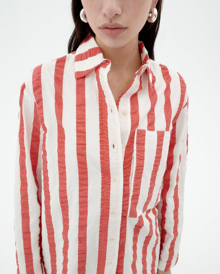 ﻿thinking mu Blusa rayas rojas Marcelle Precio de fábrica