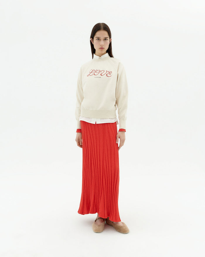 thinking mu Sudadera blanca love heart Bonnie Promoción por tiempo limitado