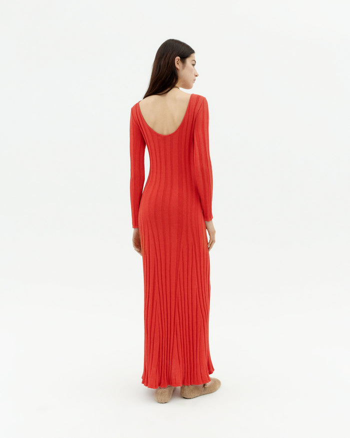 thinking mu Vestido rojo punto Riko Solo hoy