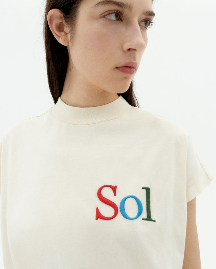 thinking mu Camiseta blanca sol type Volta